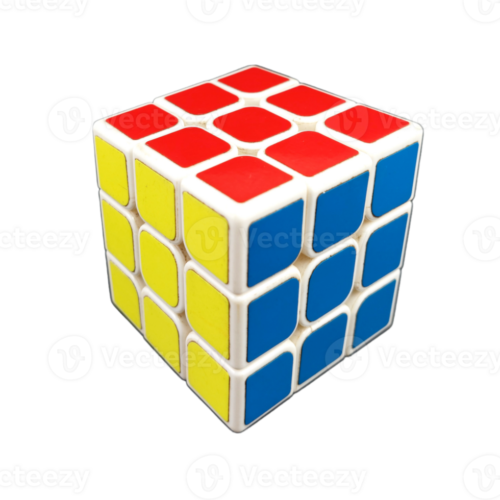 Rubik toy with transparent background png