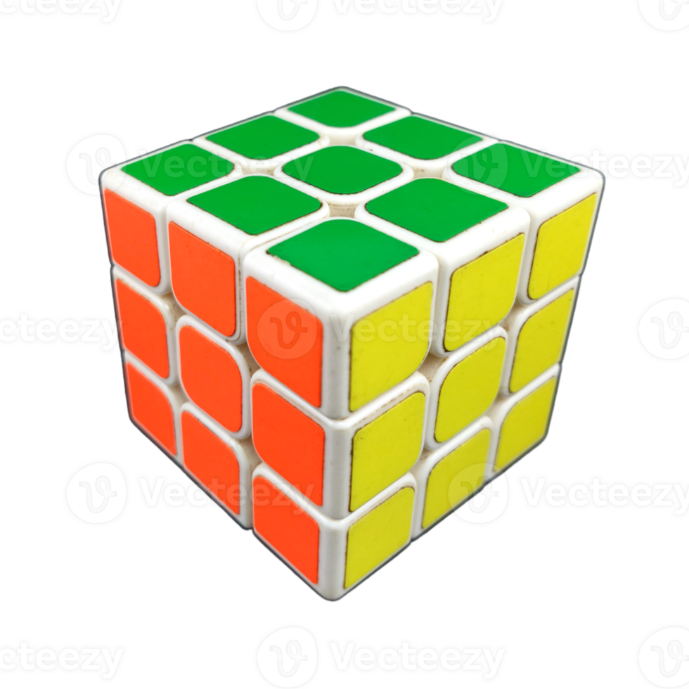 Rubik toy with transparent background png