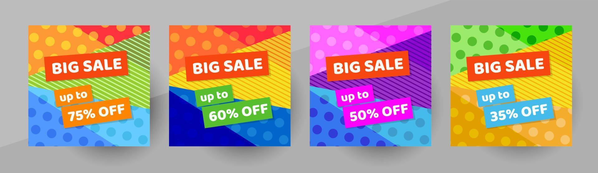 Social media post template, editable social media banner template. Background for social media stories sale design vector. Post Template. Vector illustration