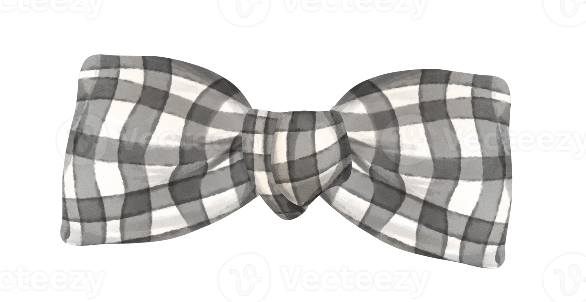 cute check striped ribbon hair bow tie watercolour illustration png