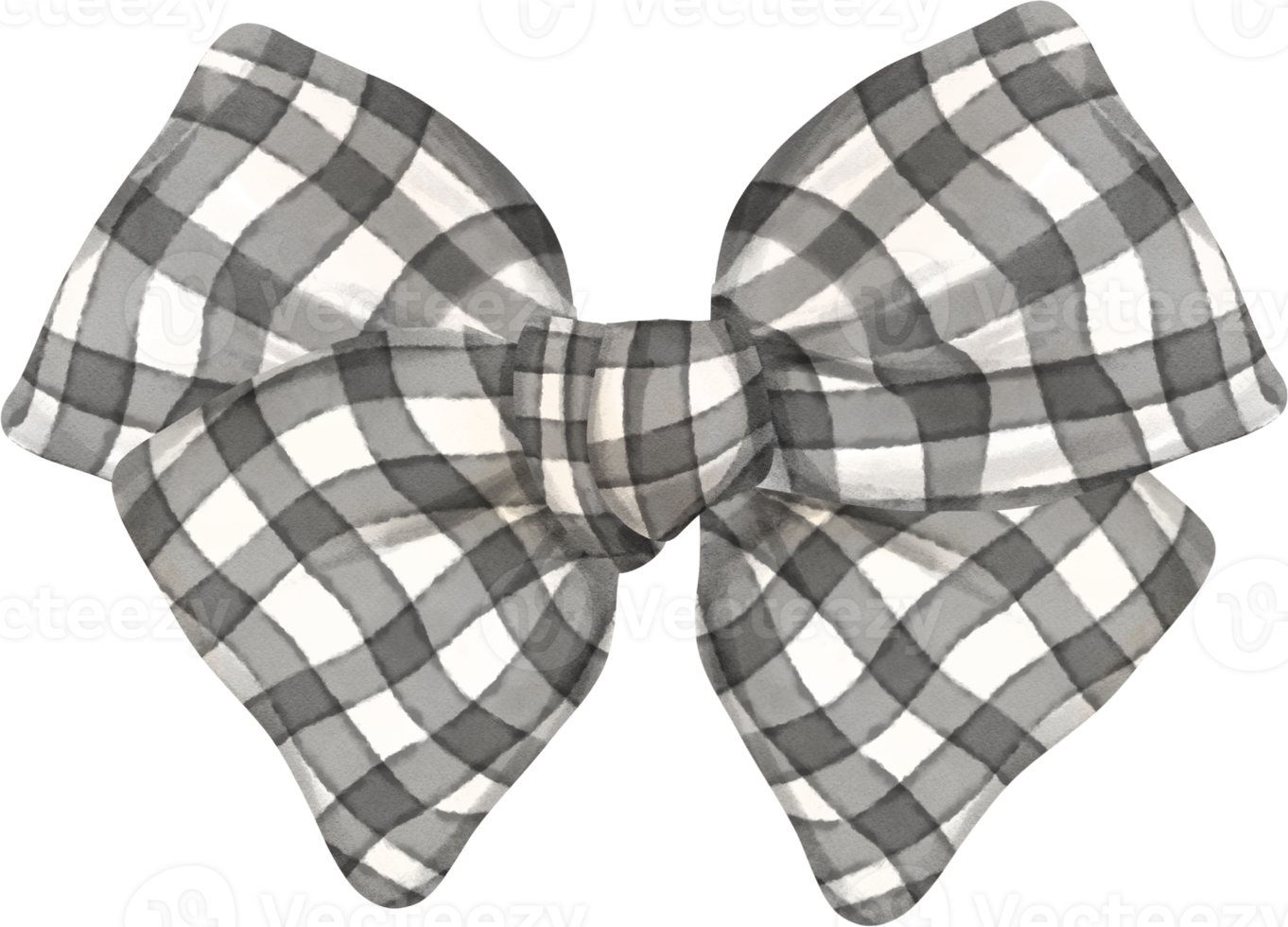 cute check striped ribbon hair bow tie watercolour illustration png