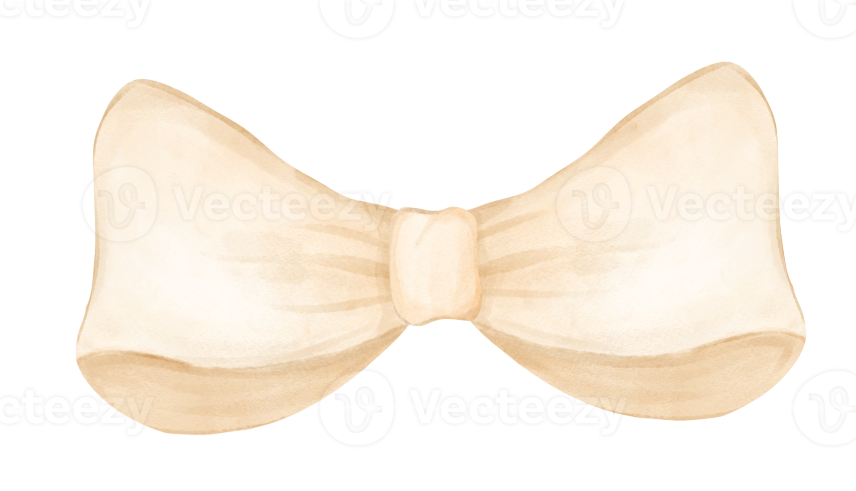 niedliche cremeweiße bandhaarfliege aquarellillustration png