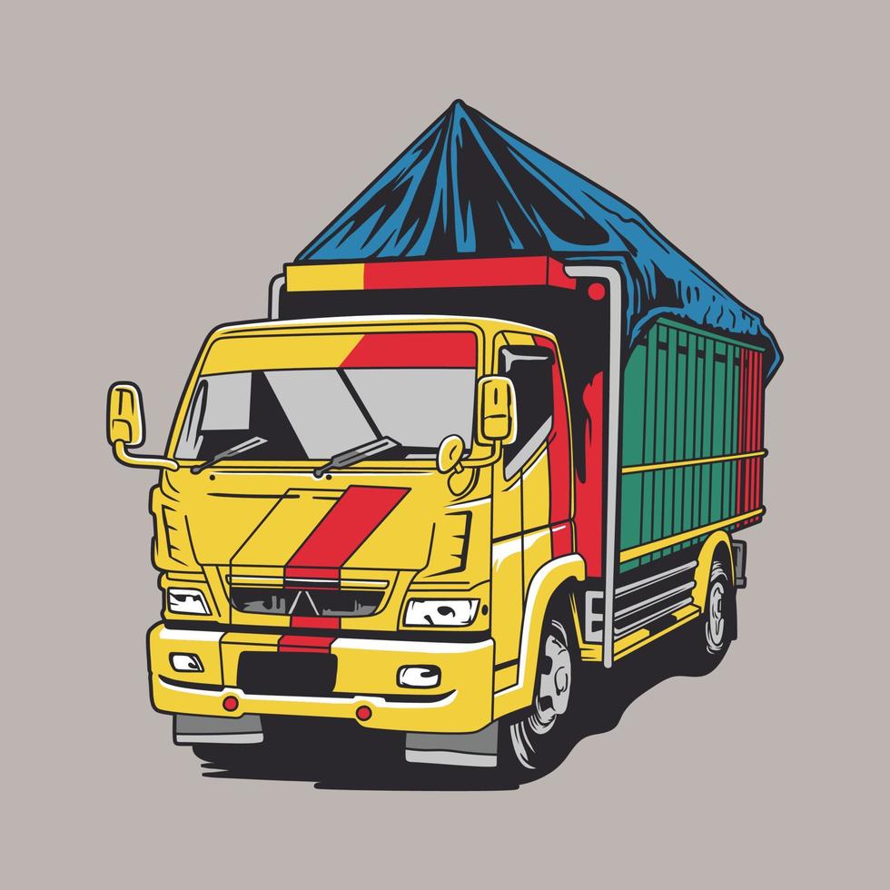 Logistic truck expedition vector illustration