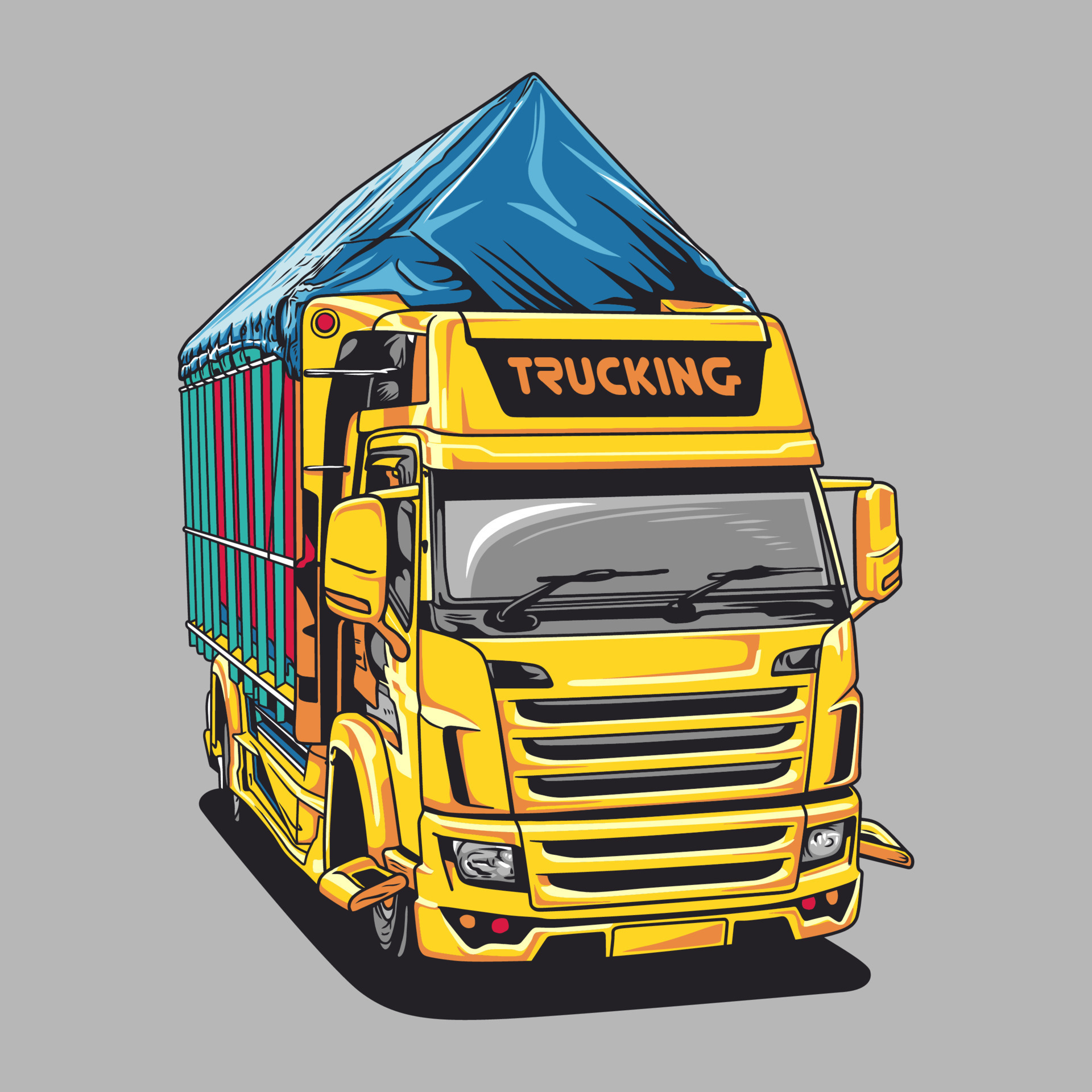 Cargo transport truck vector illustration 15311034 Vector Art at Vecteezy