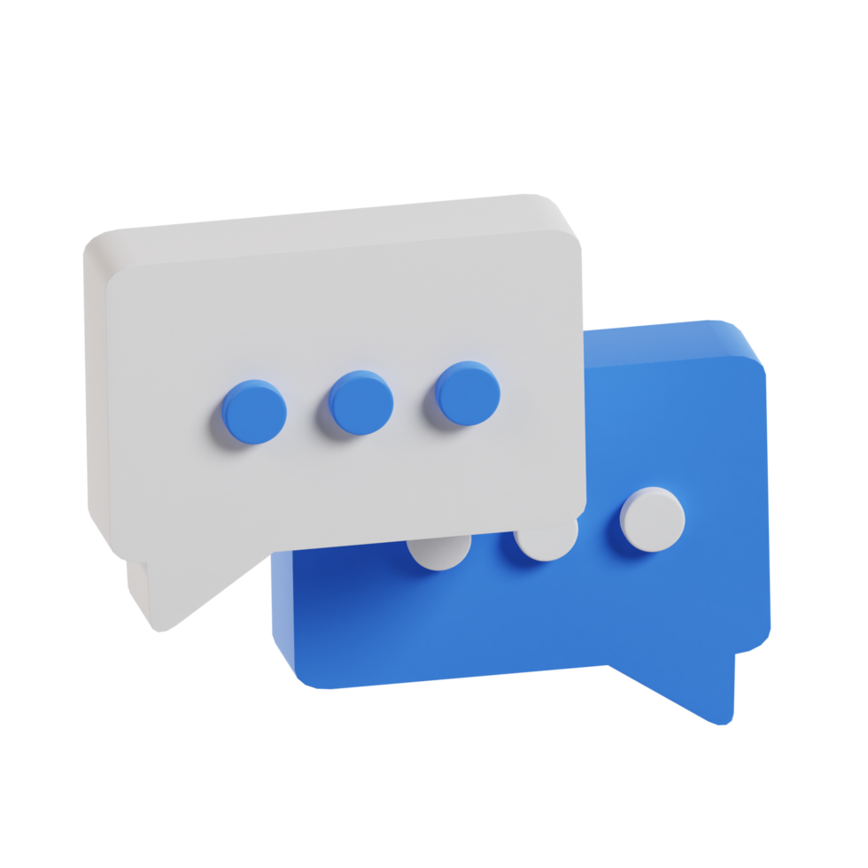 message icon 3d rendering png