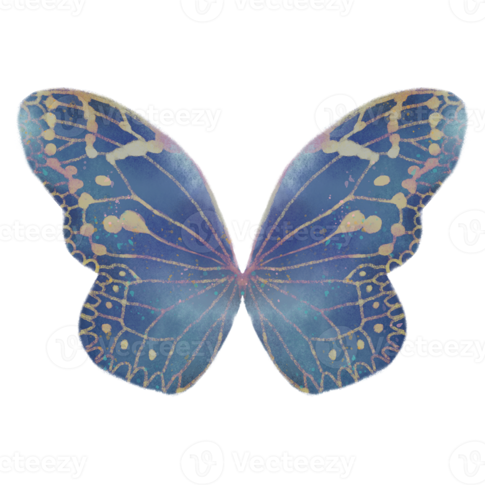 mariposa azul de ensueño png