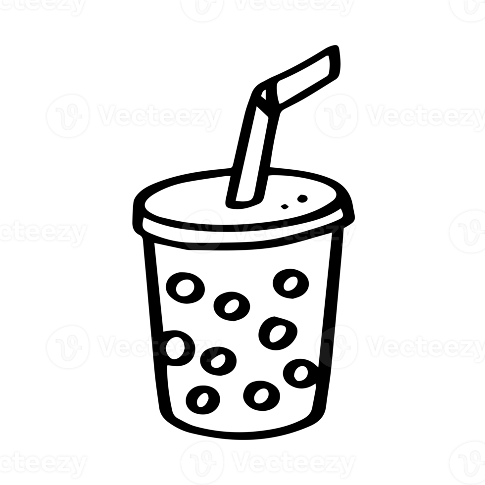 Cute boba cup hand drawn illustration 15311165 PNG