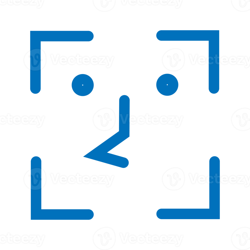 diseño de iconos de reconocimiento facial para interfaces web y aplicaciones png