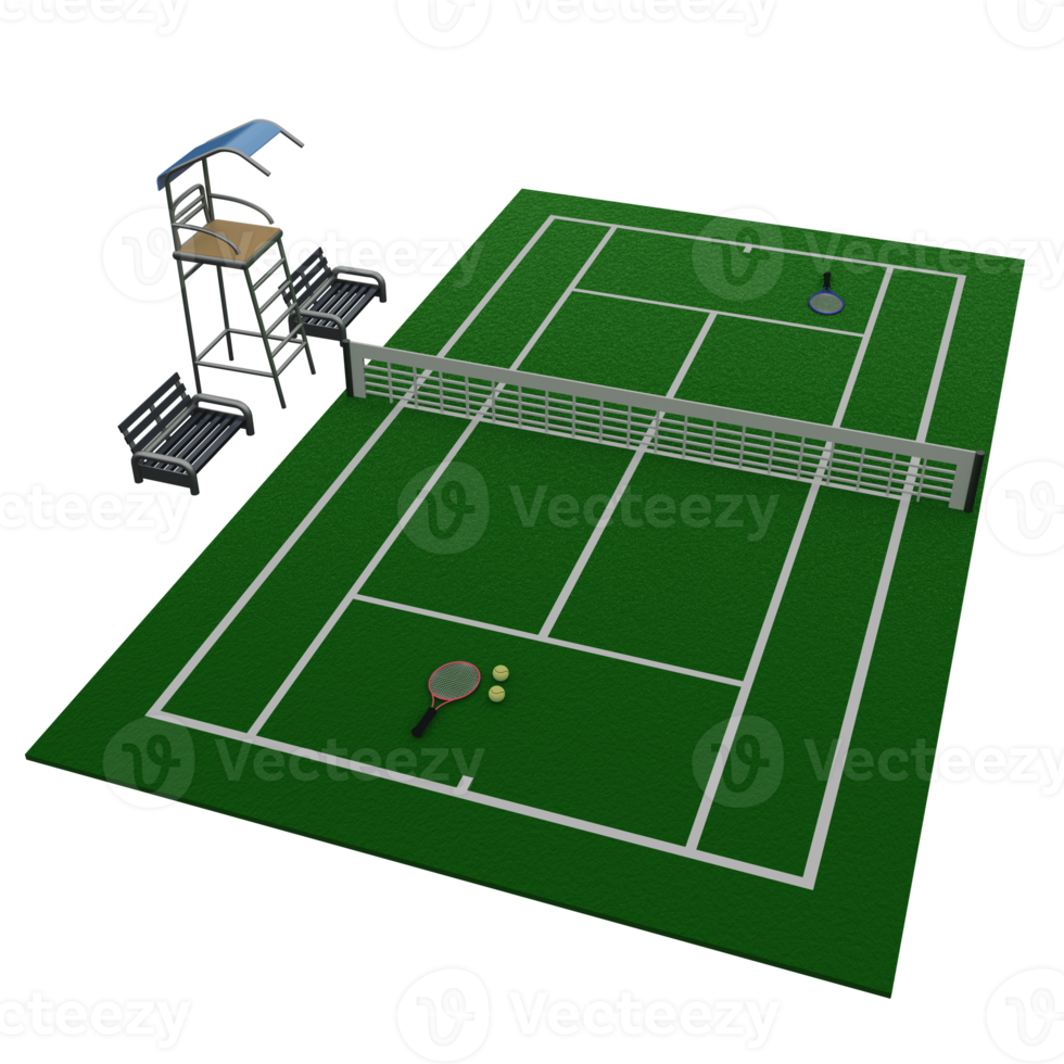 3d rendered tennis set perfect for design project png