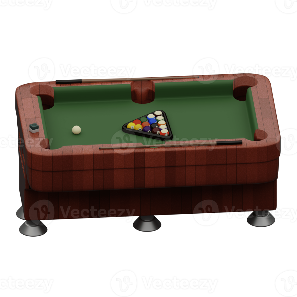 3d rendered billiard set perfect for design project png