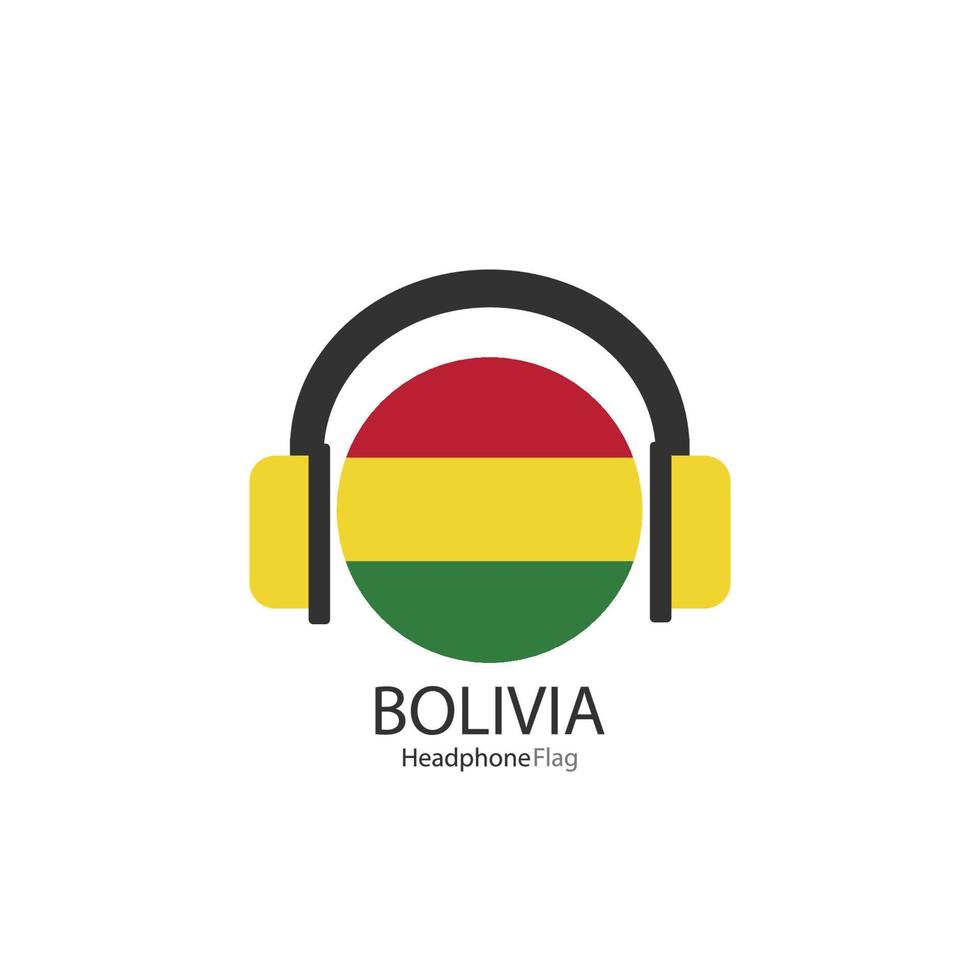 Bolivia headphone flag vector on white background.