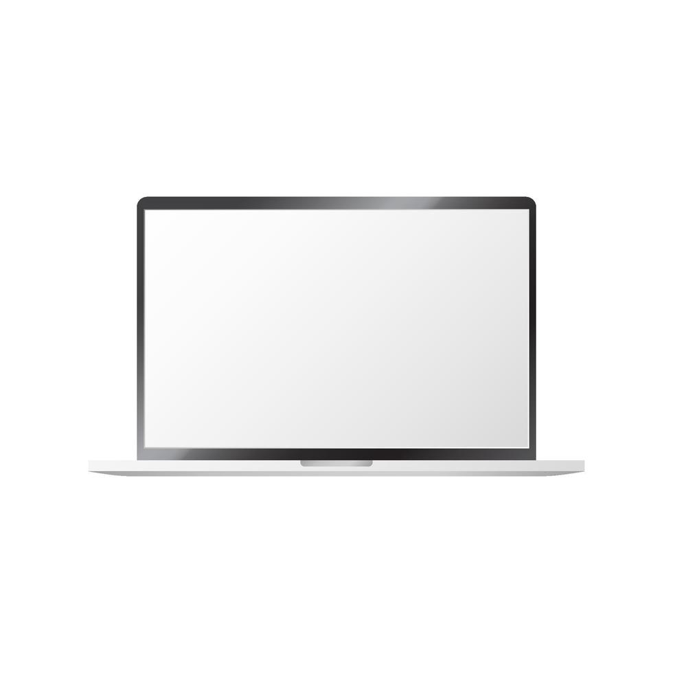realistic laptop mockup vector illustration in transparent background