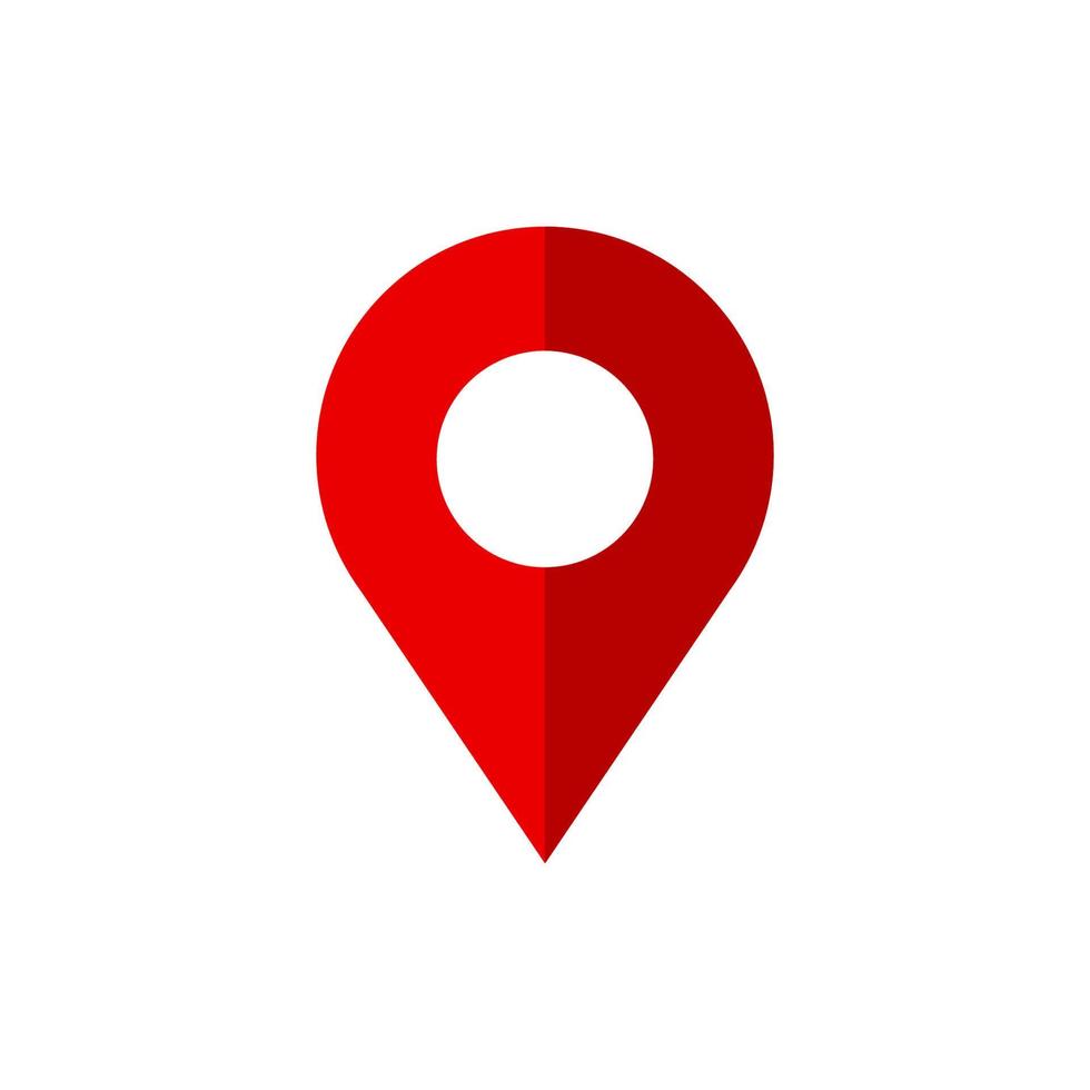 red location pin pointer vector icon