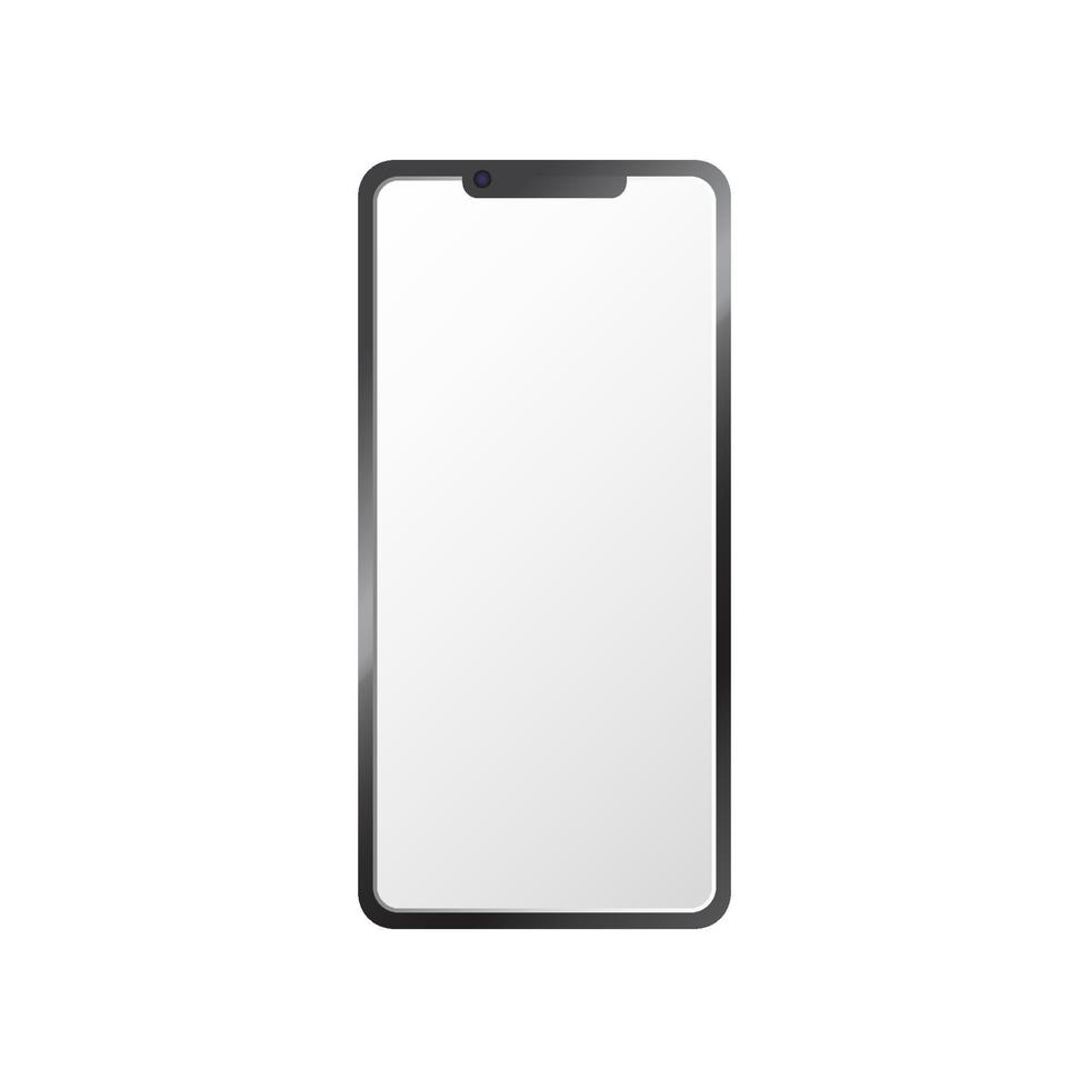 realistic smartphone mockup vector illustration in transparent background