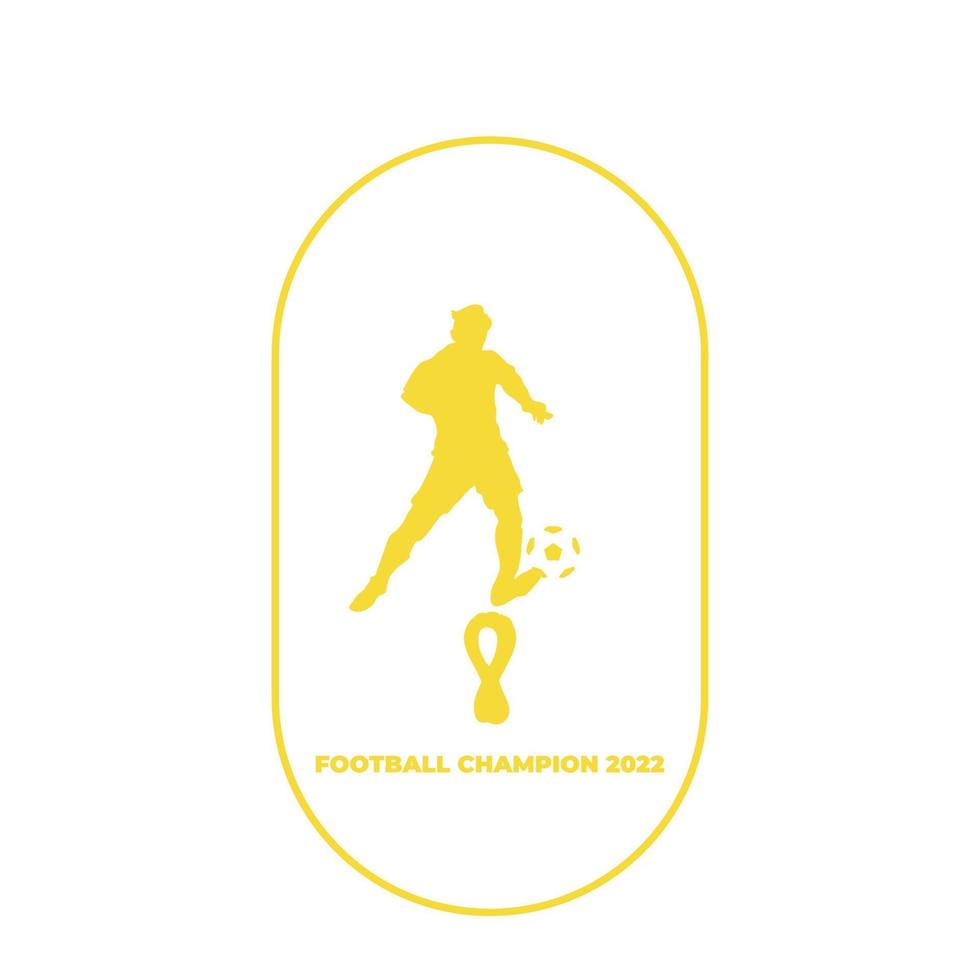 Silhouette of player football vector