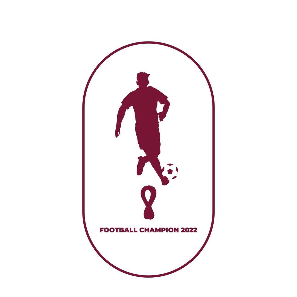 Silhouette of player football vector