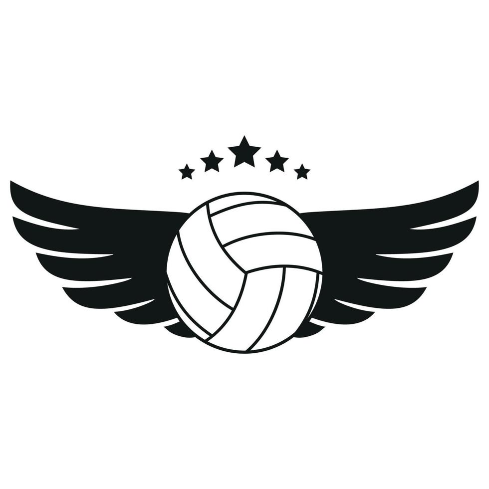 Volleyball championship logo illustration with a ball 15311812 Vector