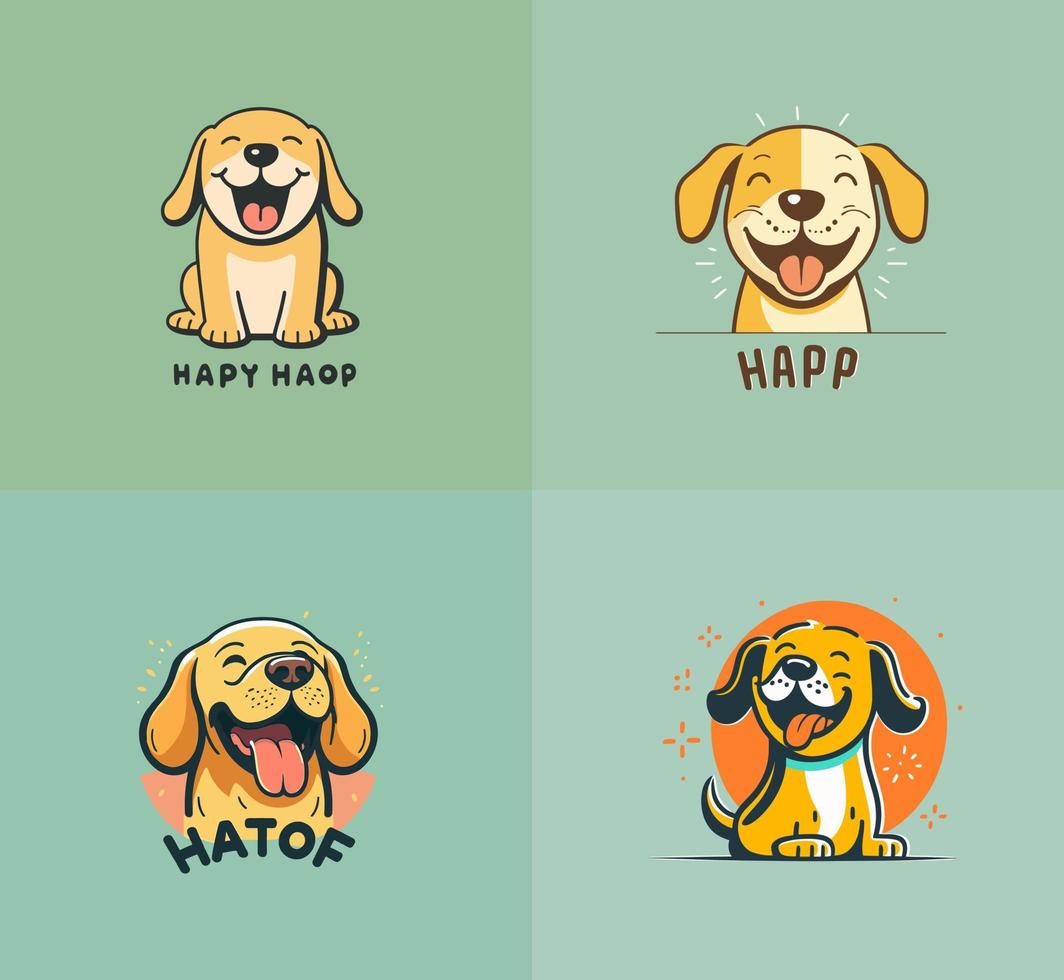 Dogs set logo icon symbol template for graphic collection vector illustration