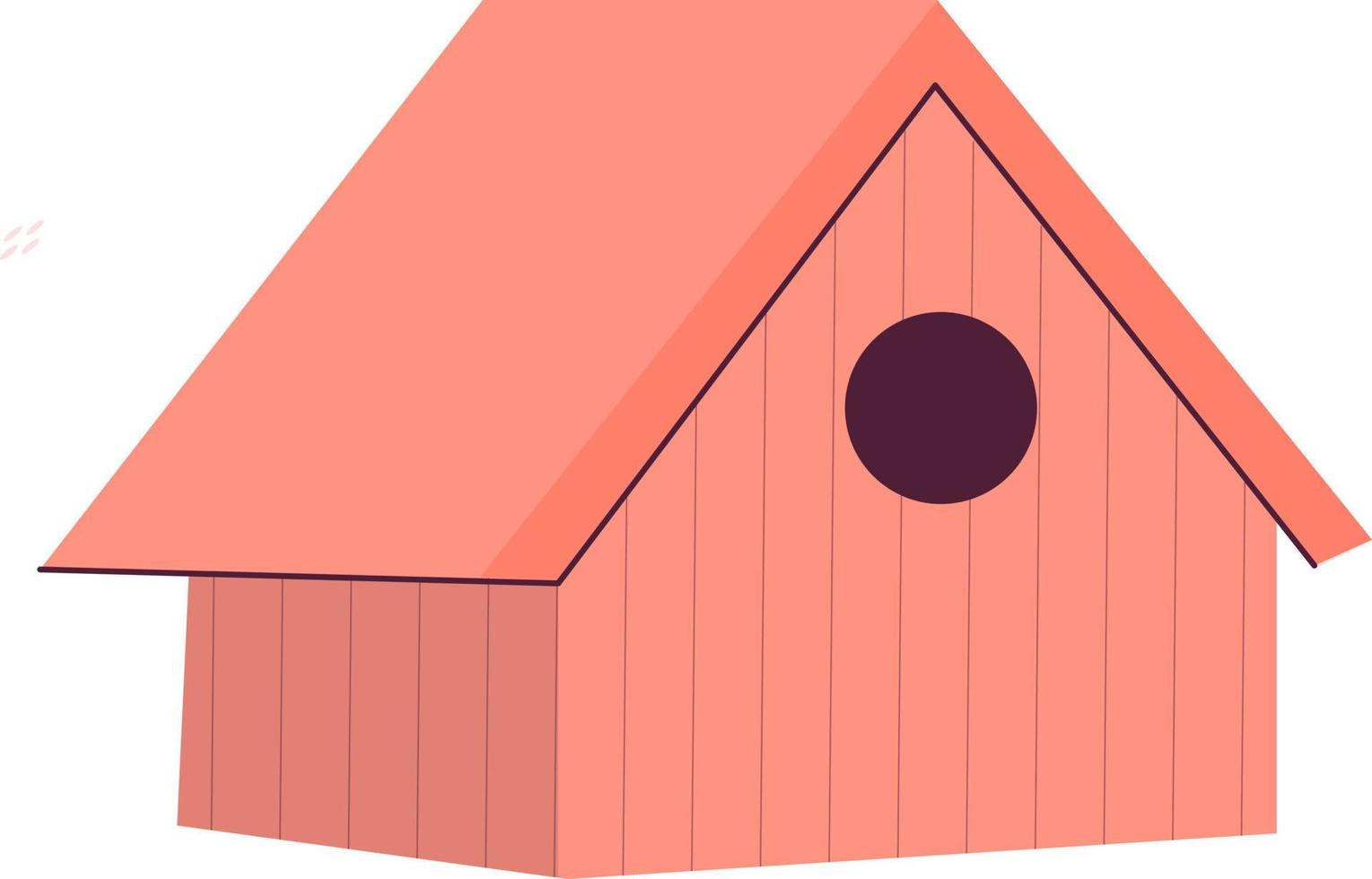 Birdhouse for brown birds. vector