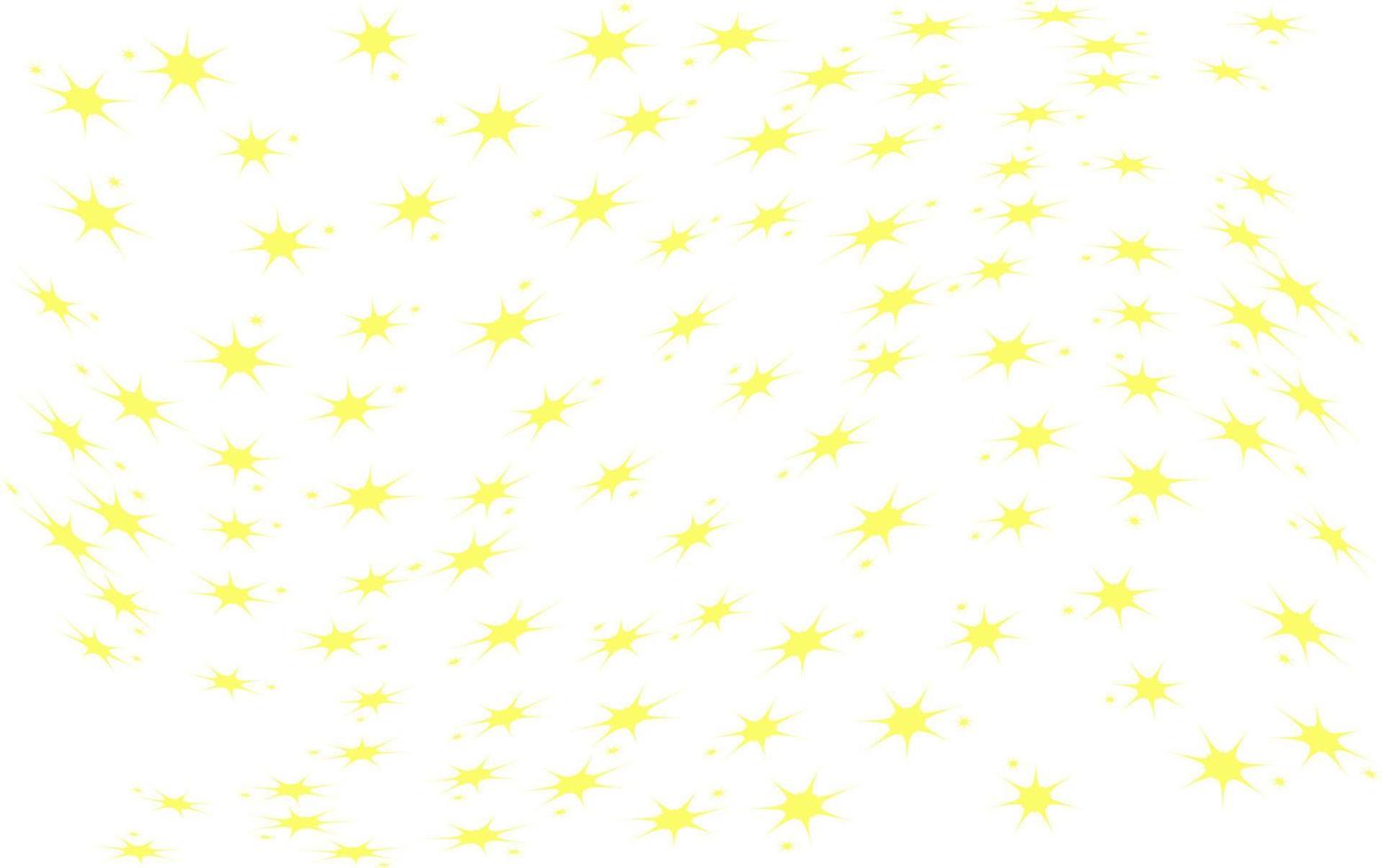 Stars yellow set festive background. vector