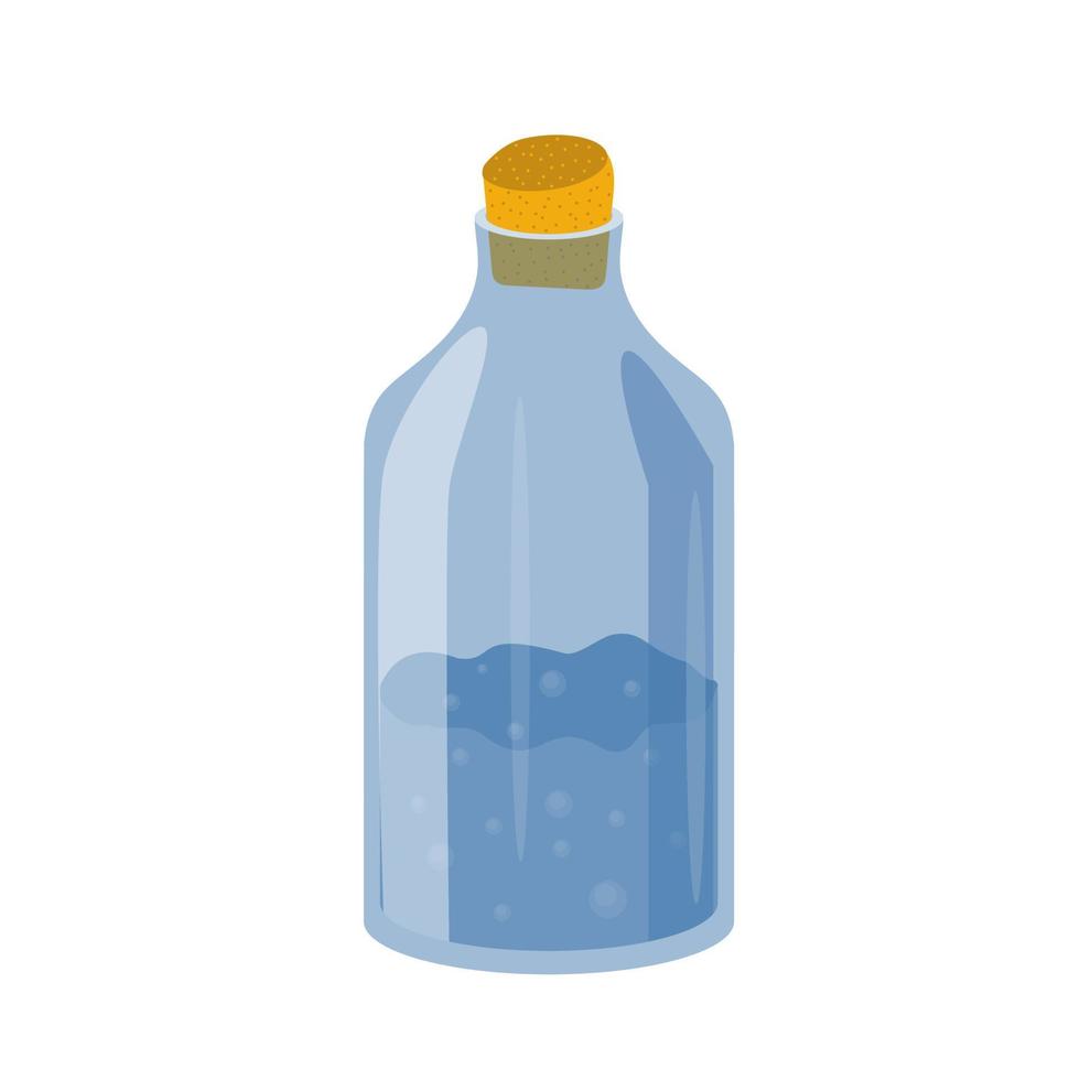 Witch bottle in cartoon style isolated vector illustration.