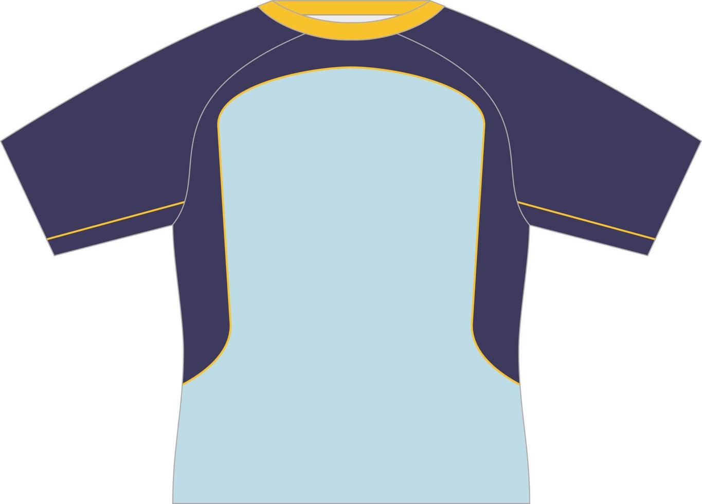 T-shirt sport design template for soccer jersey. Sport uniform in front view. Tshirt mock up for sport club. Vector Illustration