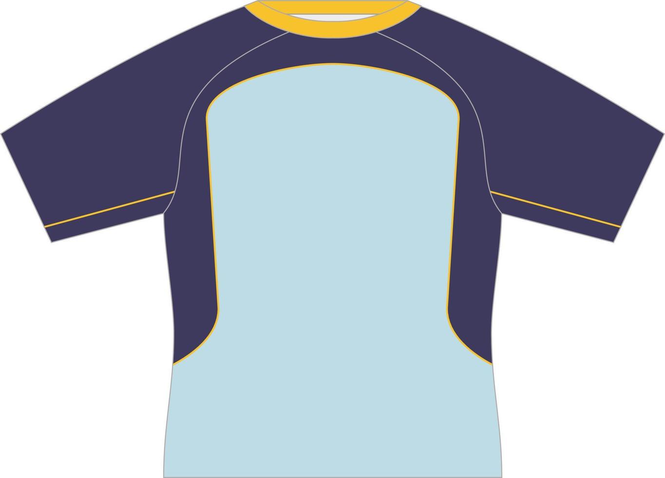 T-shirt sport design template for soccer jersey. Sport uniform in front view. Tshirt mock up for sport club. Vector Illustration