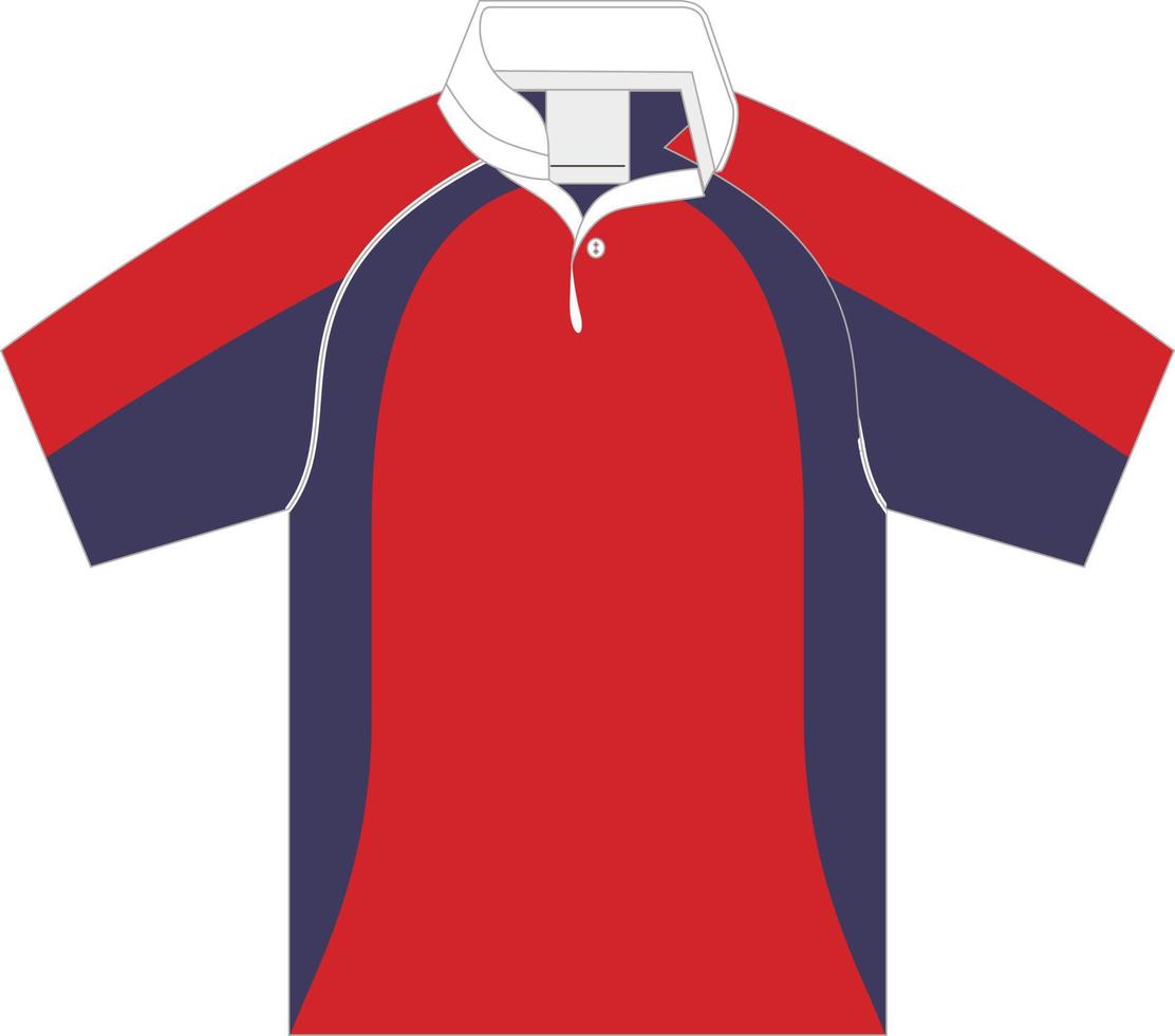 T-shirt sport design template for soccer jersey. Sport uniform in front view. Tshirt mock up for sport club. Vector Illustration
