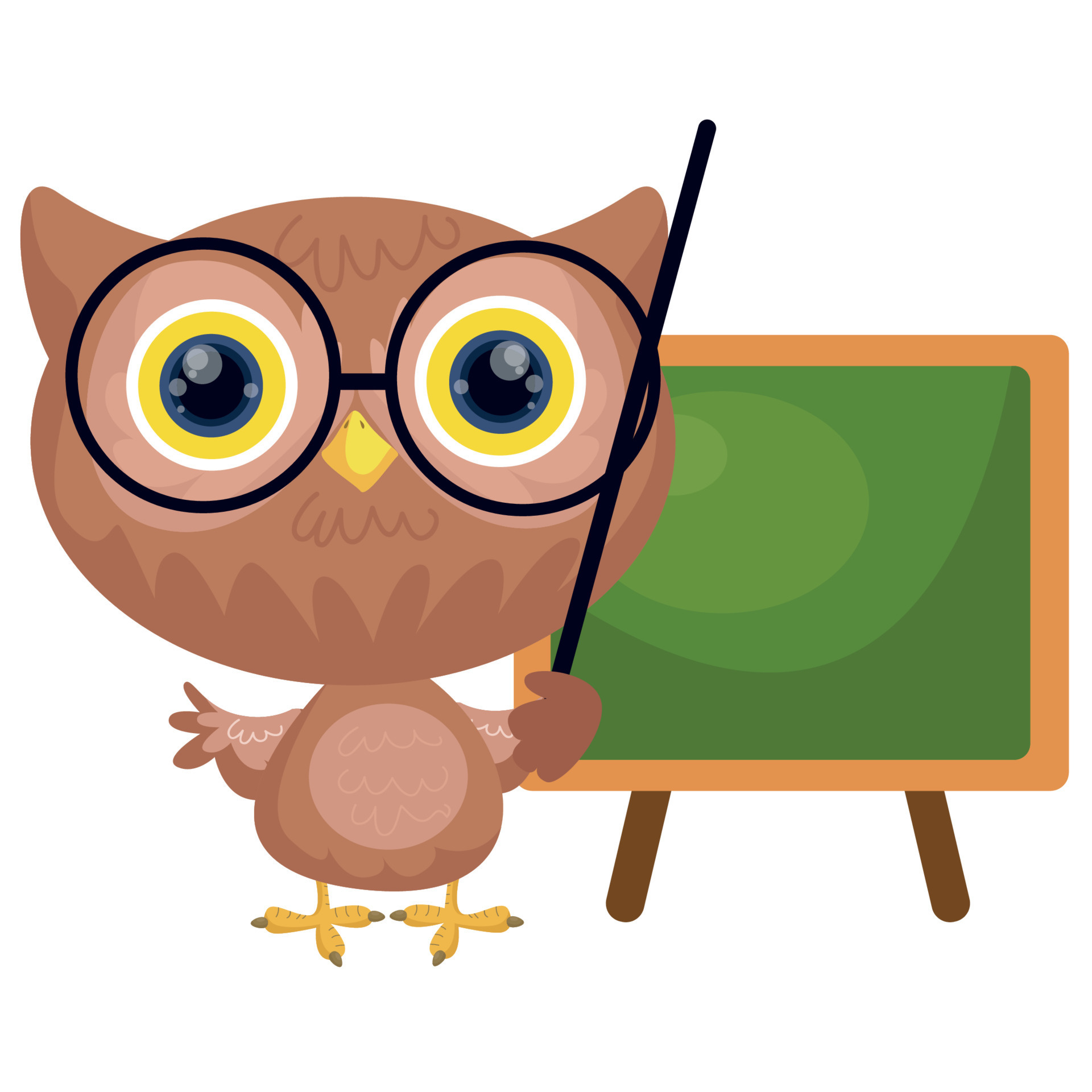 Owl teacher teaches class. Back to school design vector. Vector cartoon  15312438 Vector Art at Vecteezy