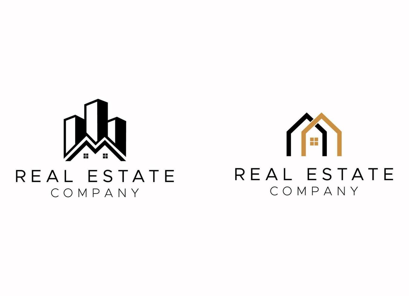 plantilla de diseño de logotipo de bienes raíces y construcción vector