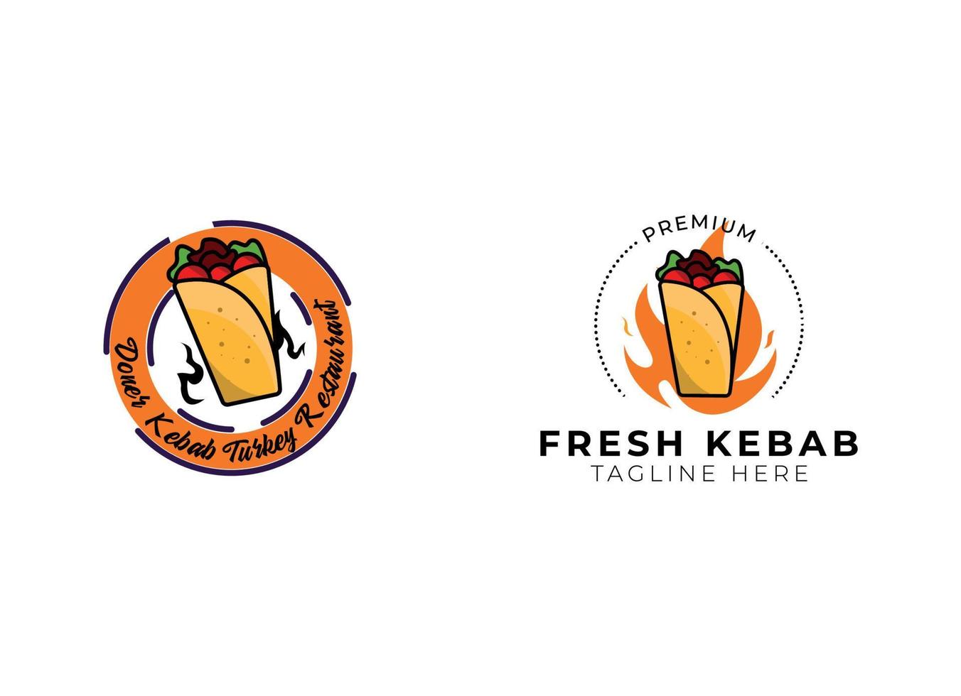 plantilla de diseño de logotipo de kebab. vector