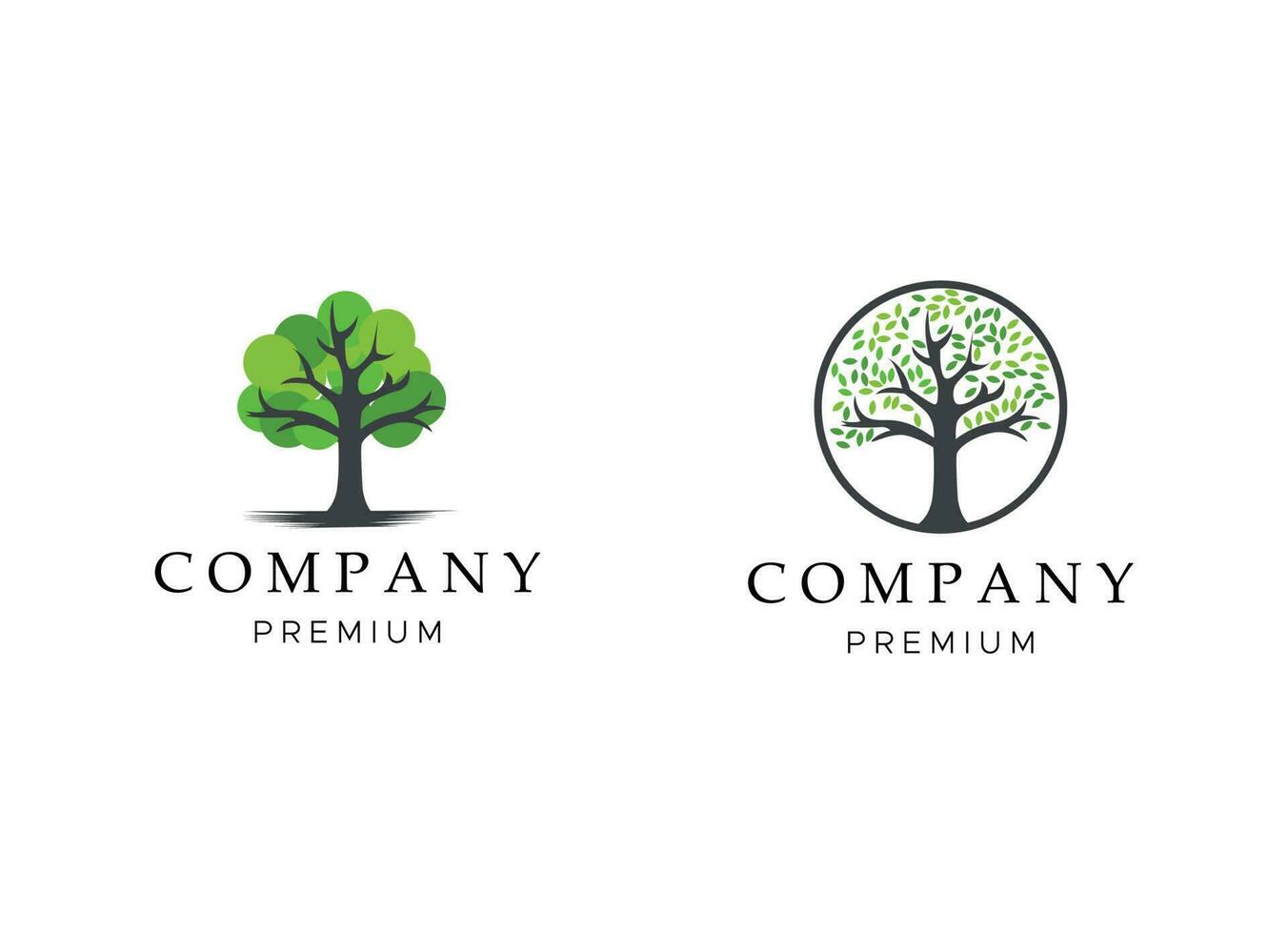 icono de vector de árbol. diseño de logotipo de ilustración de vector de árboles de naturaleza.