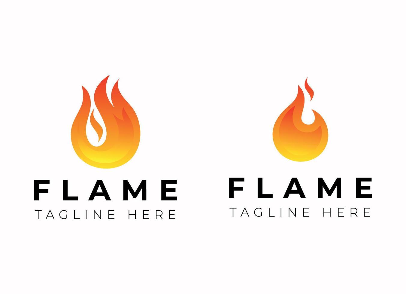 plantilla de vector de diseño de logotipo de llama de fuego.