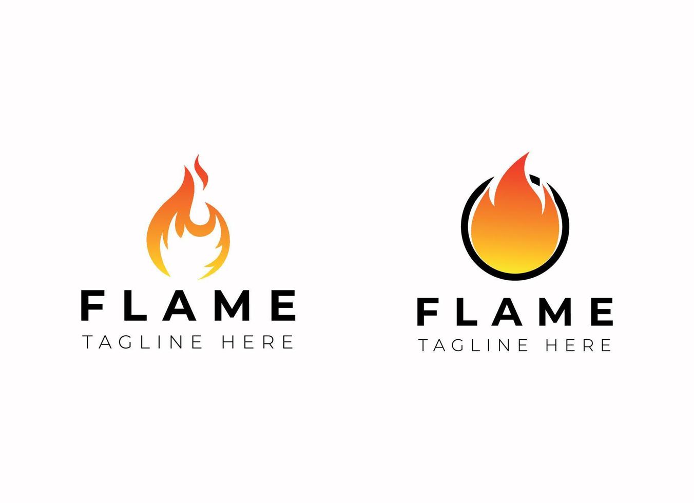 plantilla de vector de diseño de logotipo de llama de fuego.