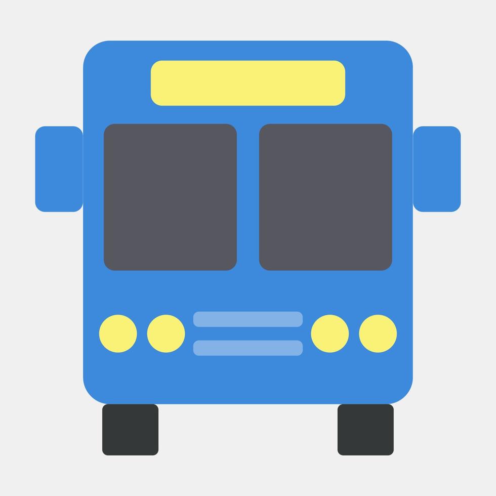 Icon bus. Transportation elements. Icons in flat style. Good for prints, posters, logo, sign, advertisement, etc. vector