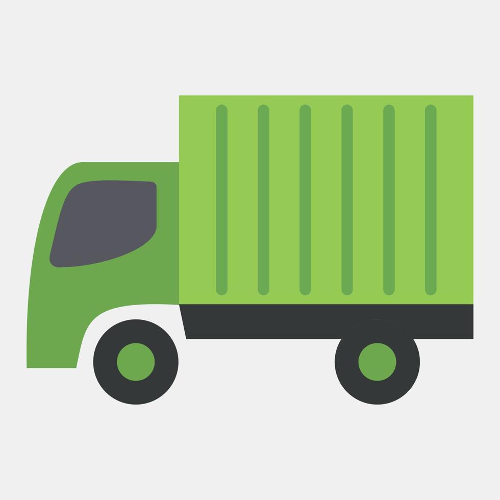 Icon truck. Transportation elements. Icons in flat style. Good for prints, posters, logo, sign, advertisement, etc. vector