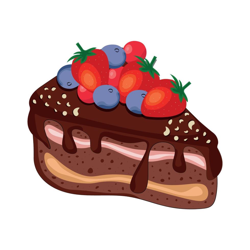 delicioso bizcocho. diseño de ilustración de vector de postre