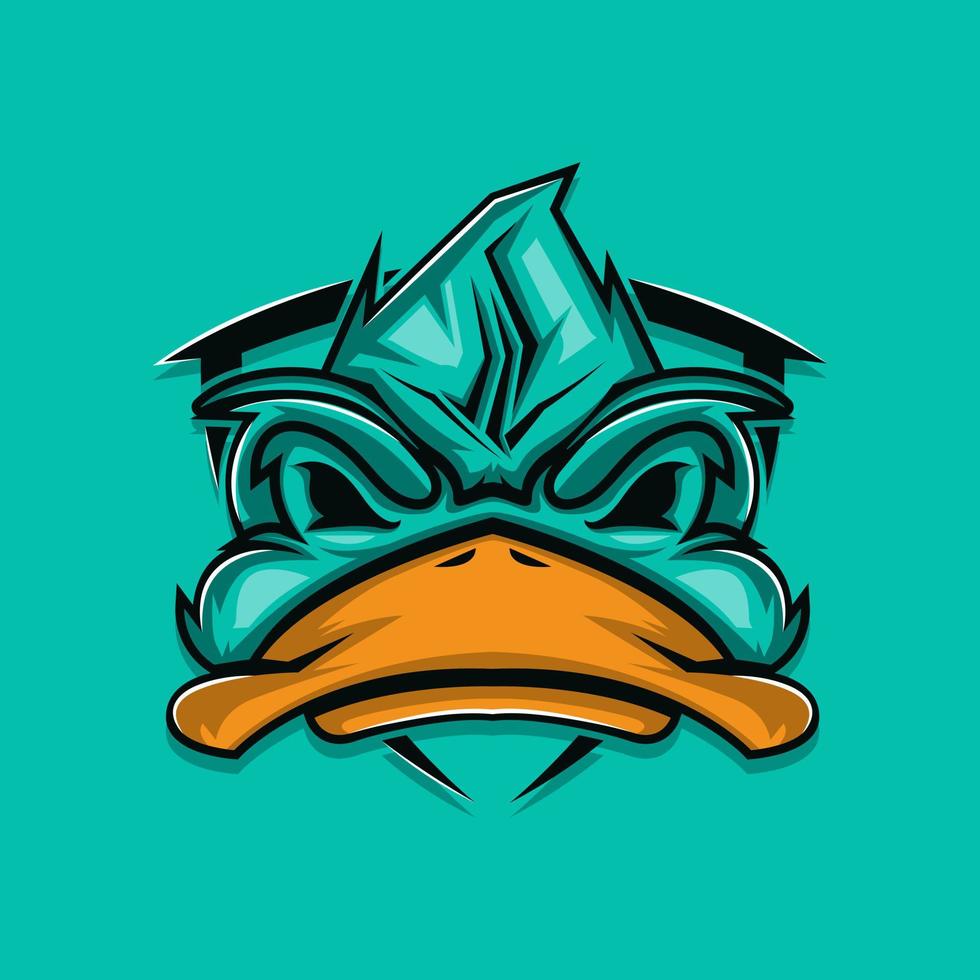 logotipo de cabeza de pato para el equipo deportivo. logotipo de deporte. ilustración vectorial eps 10 vector