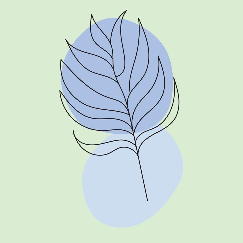 Leaf line art vector