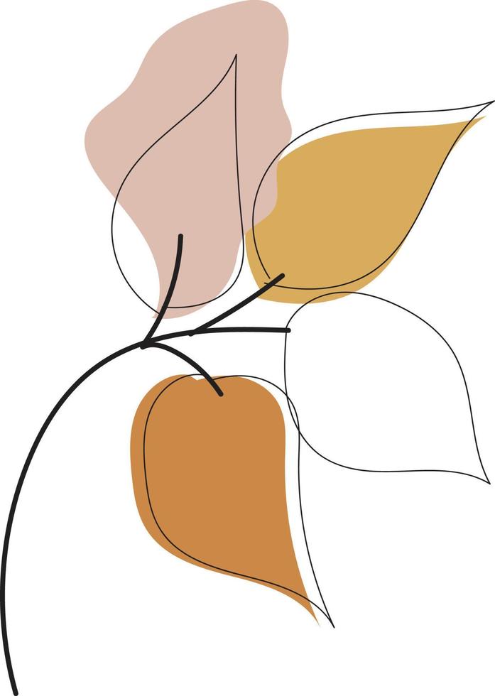 Floral line art vector