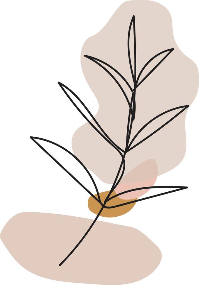 Floral line art vector
