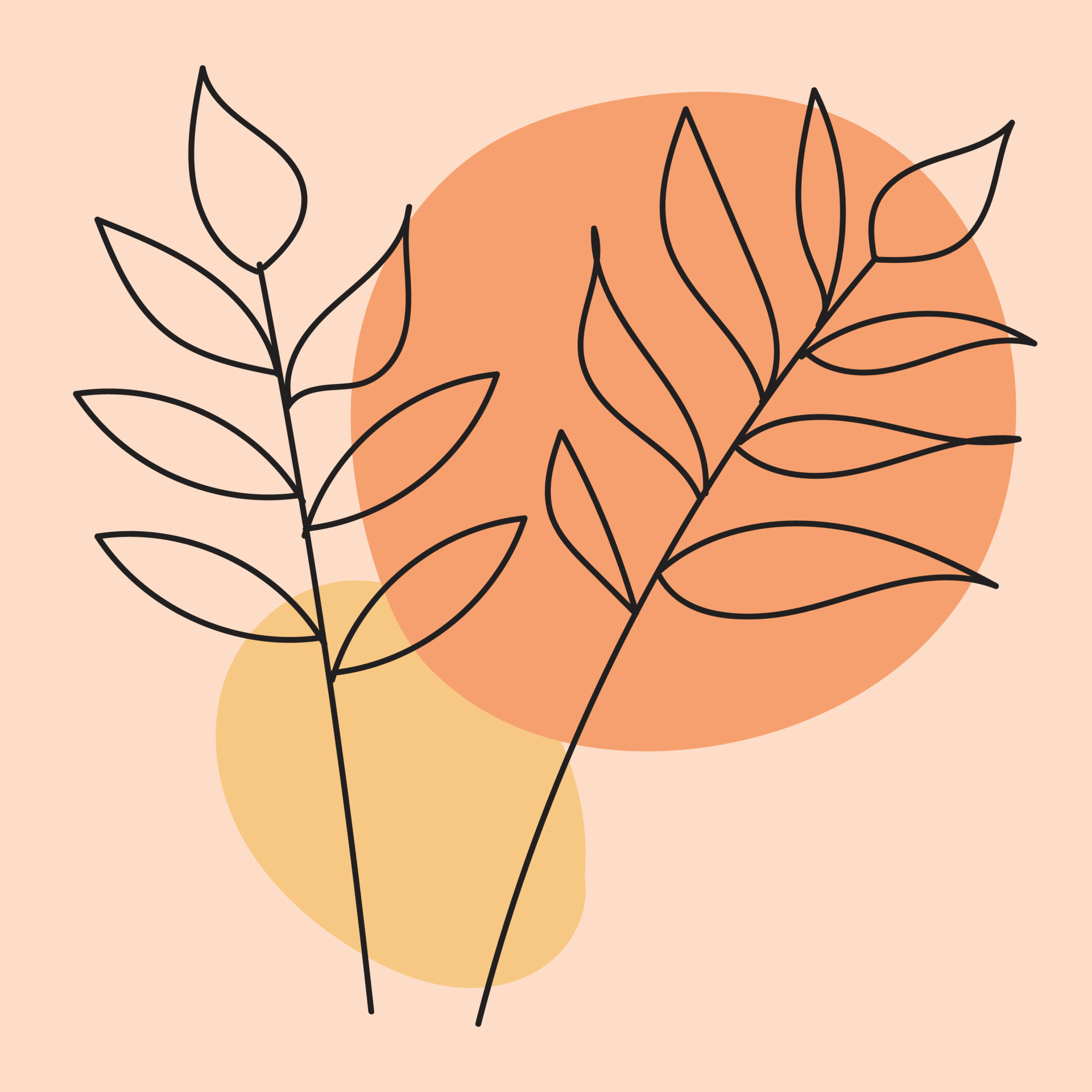 leaf line art 15312746 Vector Art at Vecteezy
