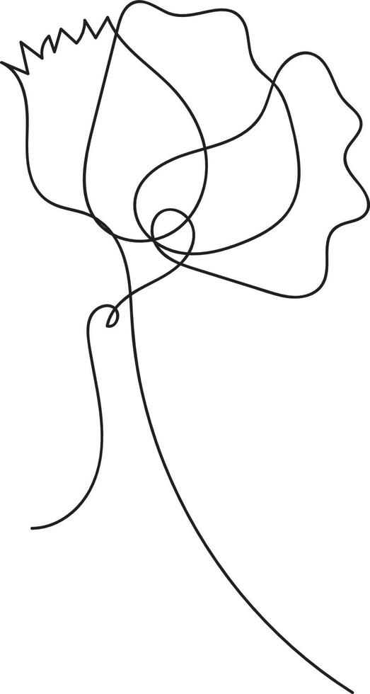 Floral line art vector