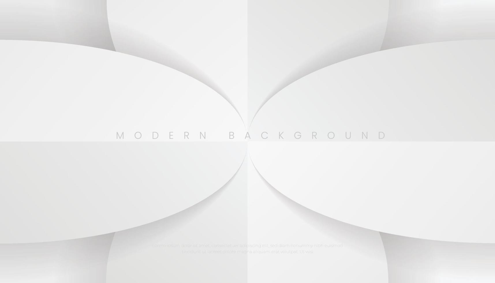 Modern White Abstract Geometric Background With Paper Art Effect vector