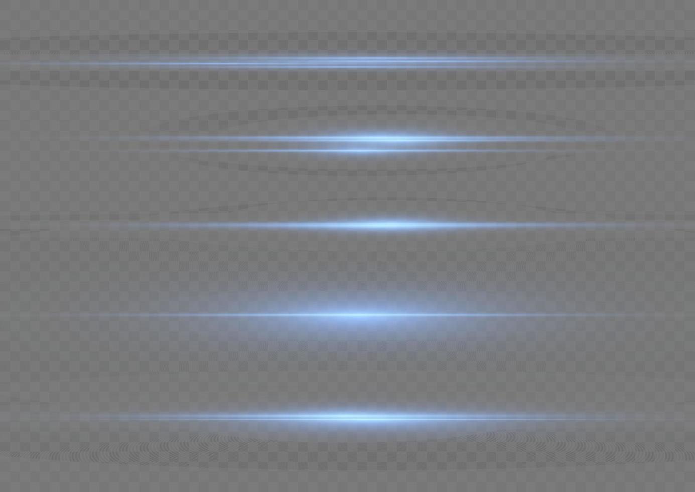 Horizontal beams of light. Beautiful light reflections. Glowing stripes on a light background. Glowing abstract sparkling background. Set of white horizontal highlights. Laser beams. spark and stars. vector