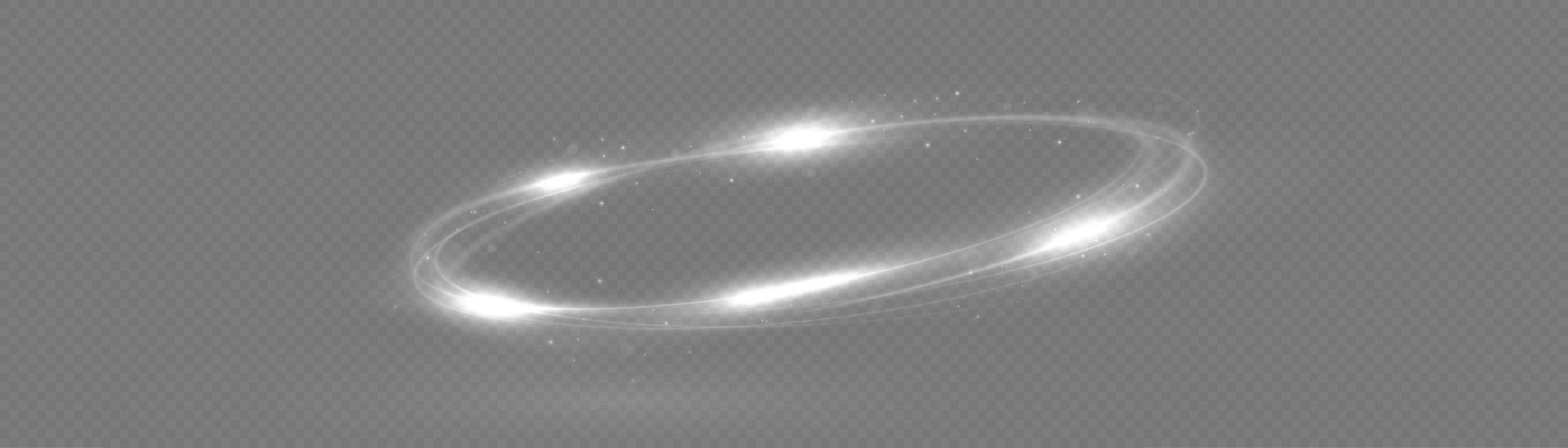 White glowing shiny lines effect vector background. Luminous white lines of speed. Light glowing effect. Light trail wave, fire path trace line and incandescence curve twirl.