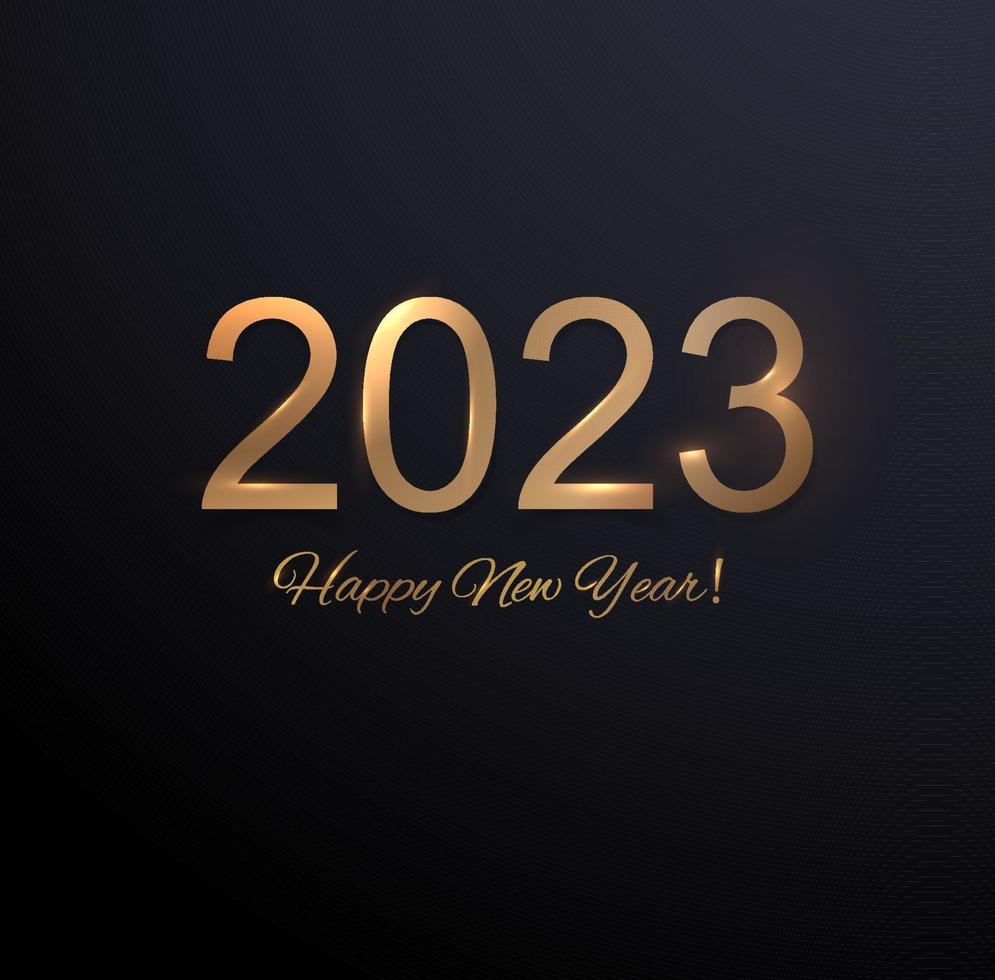 2023 Happy New Year background design. Postcard, banner, poster. Vector Illustration.Wishing you Happy New Year lines, design, sparkling, gold.