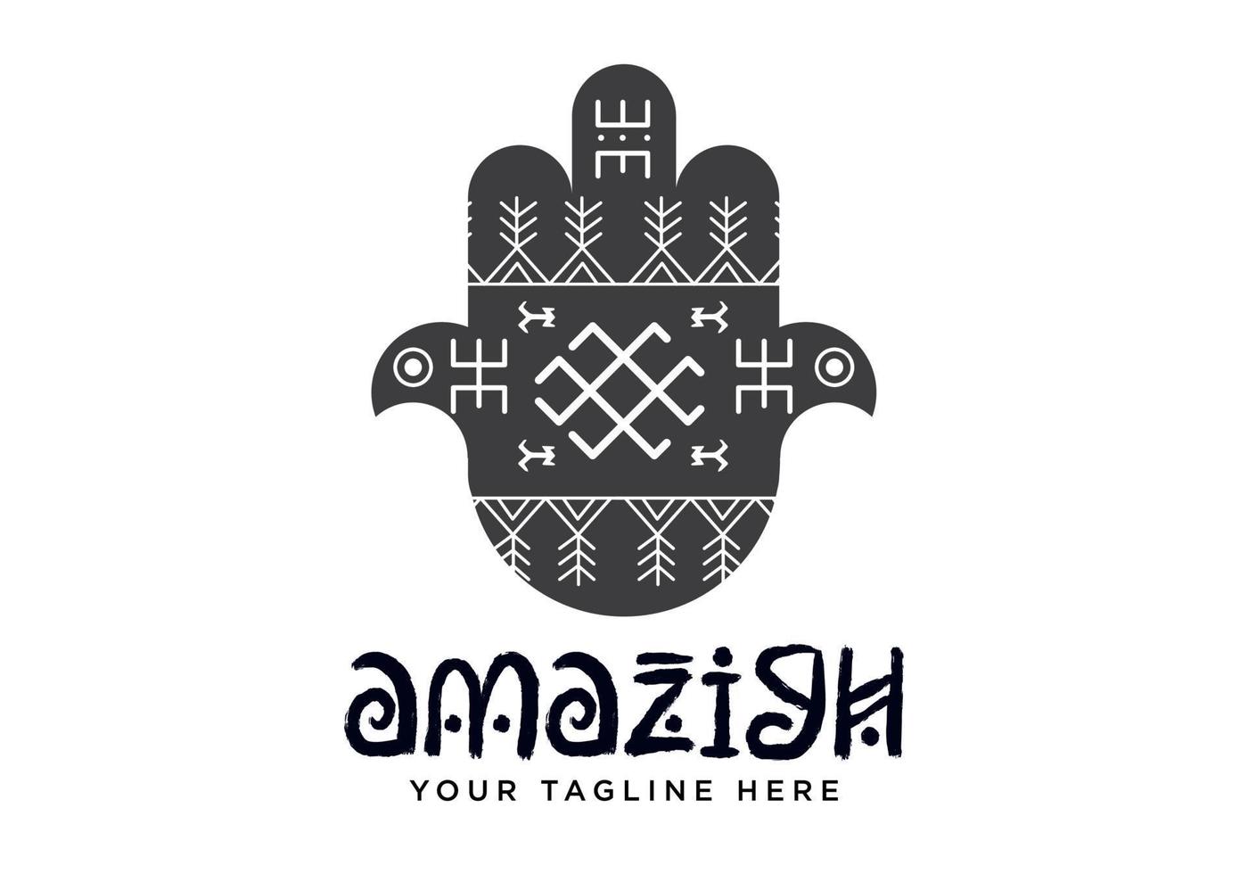 Amazigh logo design, Tifinagh symbol, berber letter drawing, African symbol. vector
