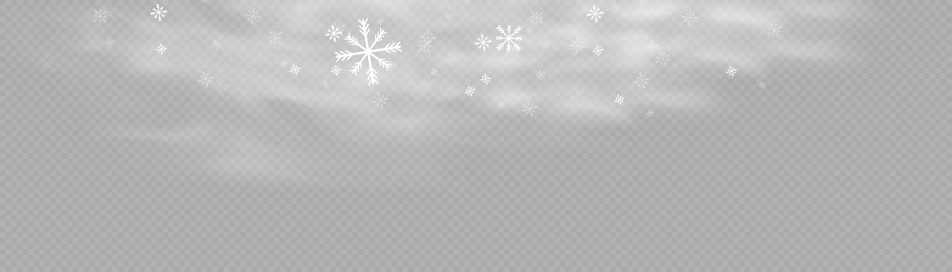 nieve y viento. elemento decorativo degradado blanco.ilustración vectorial. invierno y nieve con niebla. viento y niebla. vector