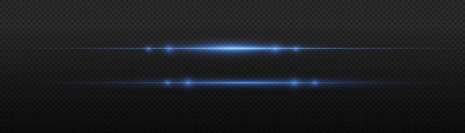 Horizontal beams of light. Beautiful light reflections. Glowing stripes on a light background. Glowing abstract sparkling background. Set of white horizontal highlights. Laser beams. spark and stars. vector